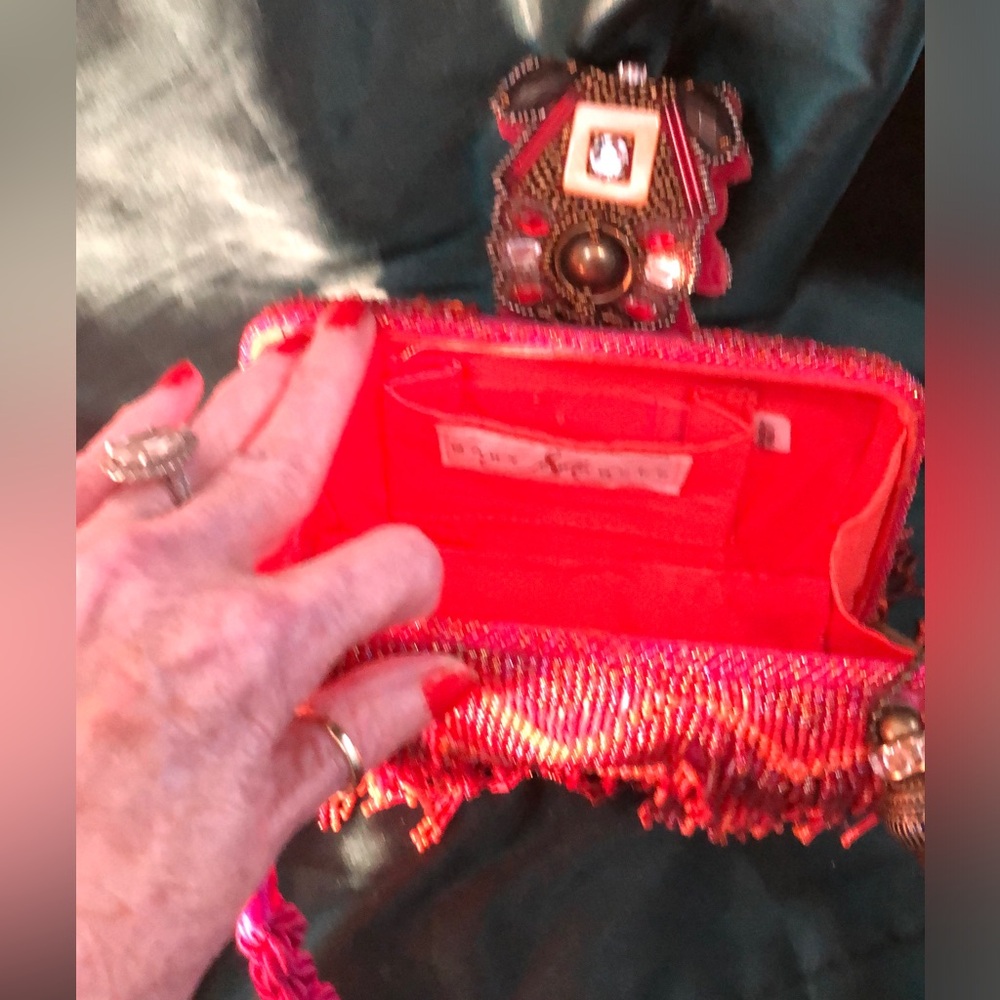 Mary Frances Embellished Red Beaded Bag - Picture 7 of 10